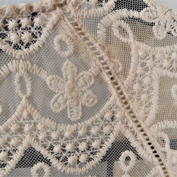 Blue Rain Cream Lacy Cardigan Size Large - Picture 4 of 14